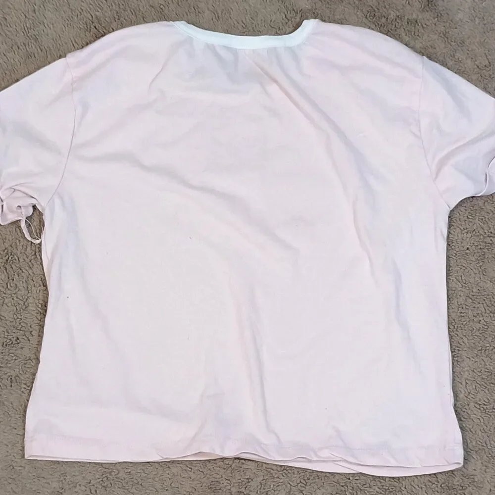 Guess/T Shirt/Girls Large 14/Pink/Rhinestone Logo Y2K Crop Top  Description: - Picture 8 of 8
